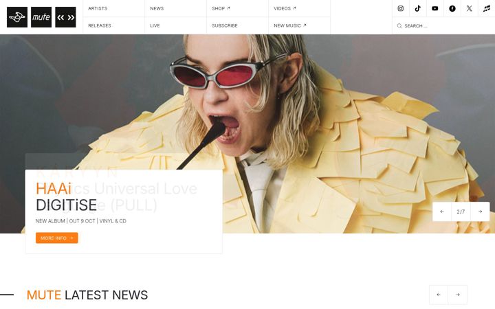 Screenshot of mute.com