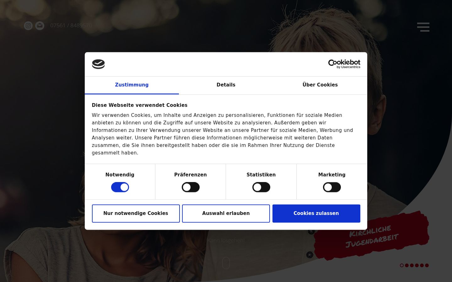 Sutikimo reklamjuostės, rodytos prieš bet kokią sąveiką, ekrano kopija