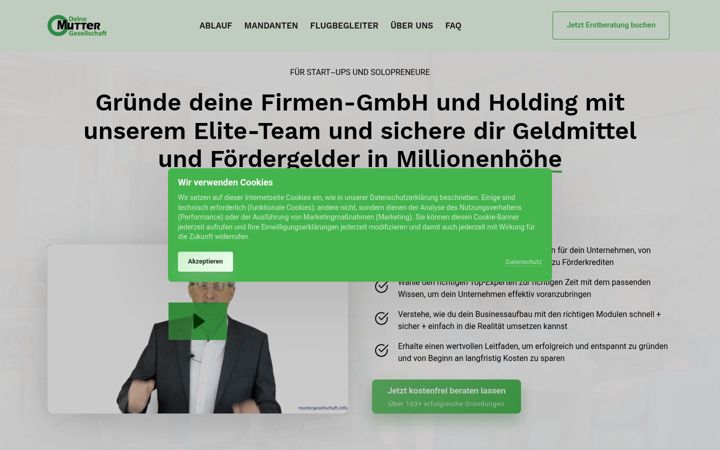 Screenshot of muttergesellschaft.eu