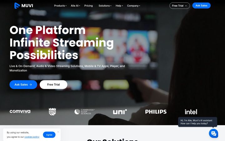 Screenshot of muvi.com