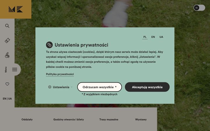 Screenshot von muzeumkrakowa.pl