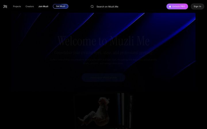 Screenshot of muzli.me