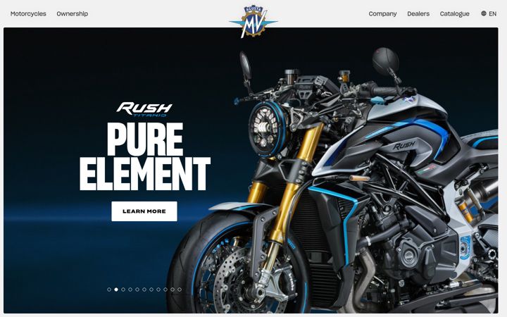 Screenshot of mvagusta.com