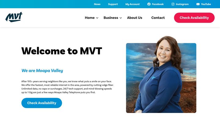 Screenshot of mvdsl.com