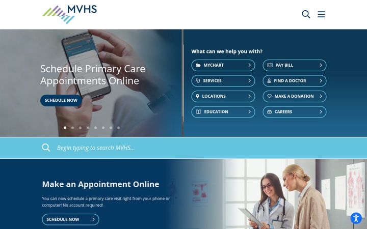 Screenshot von mvhealthsystem.org