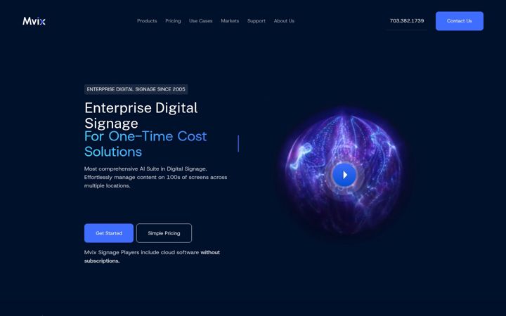 Screenshot of mvix.com