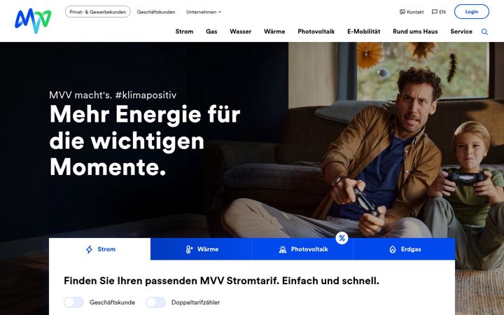 Screenshot of mvv.de