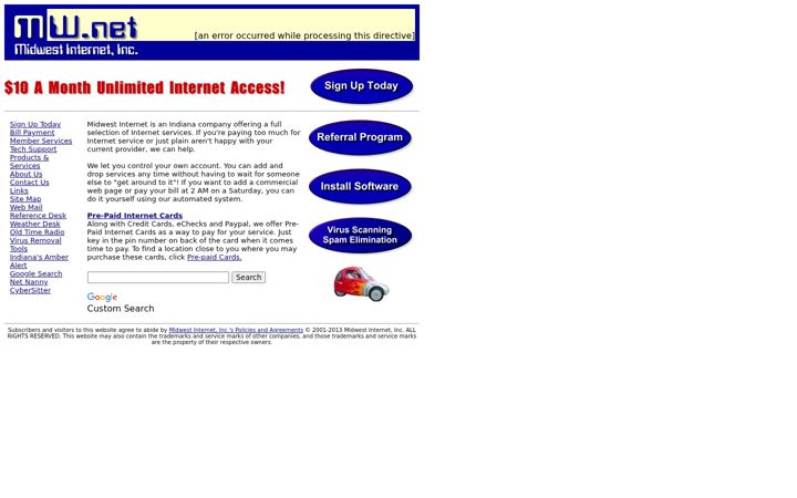 Screenshot of mw.net