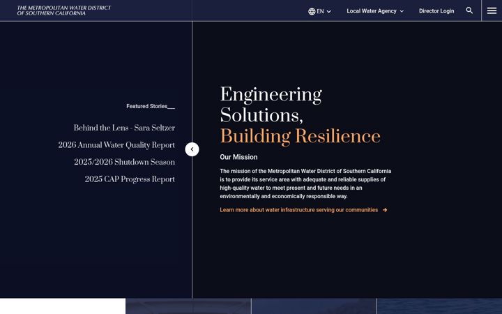 Screenshot of mwdh2o.com