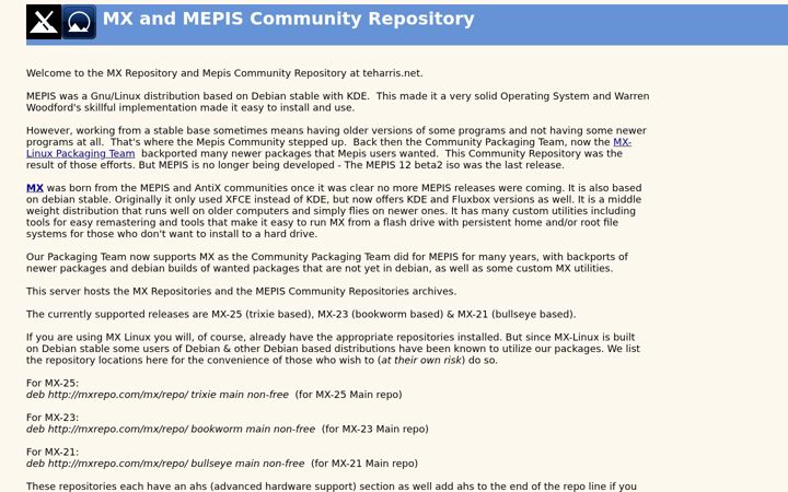 Screenshot of mxrepo.com