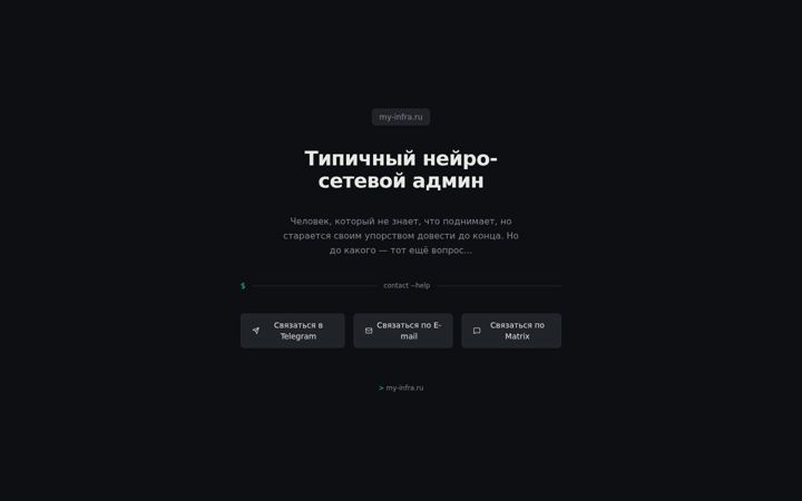 Screenshot of my-infra.ru