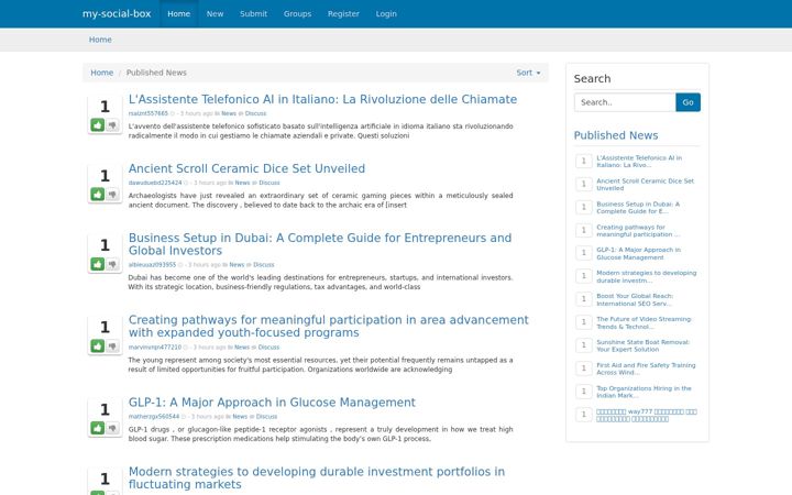 Screenshot of my-social-box.com
