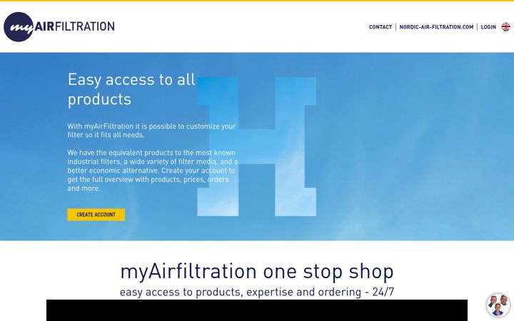 Screenshot von myairfiltration.com