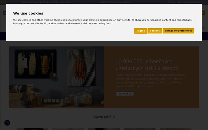 Screenshot of myartprints.cz