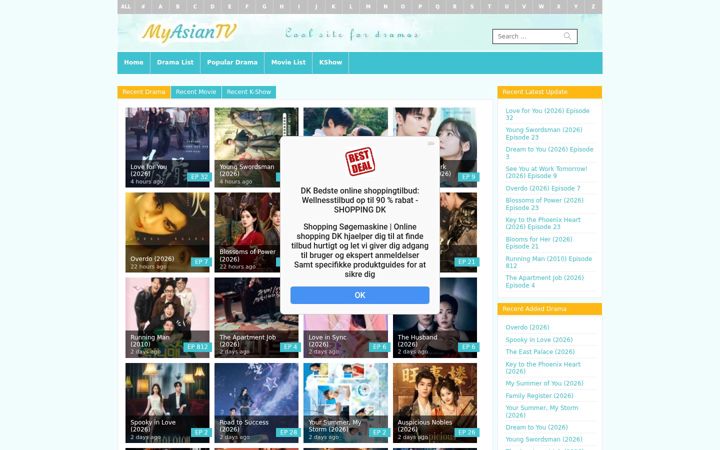 Screenshot ta' myasiantv9.com.ro