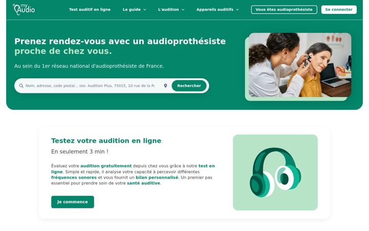 Screenshot of myaudio.fr