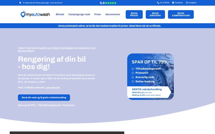Captura de pantalla de myautowash.dk