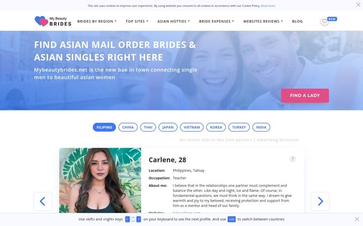 Screenshot of mybeautybrides.net
