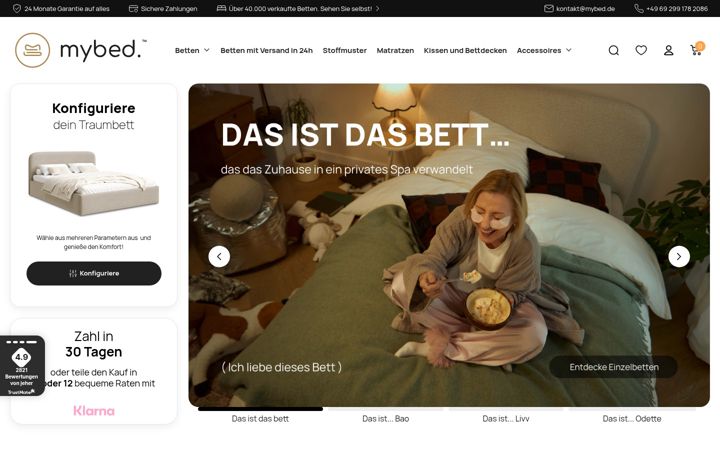 Screenshot of mybed.de