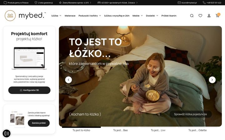 Screenshot von mybed.pl
