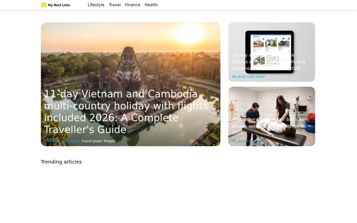 Screenshot of mybestlists.com