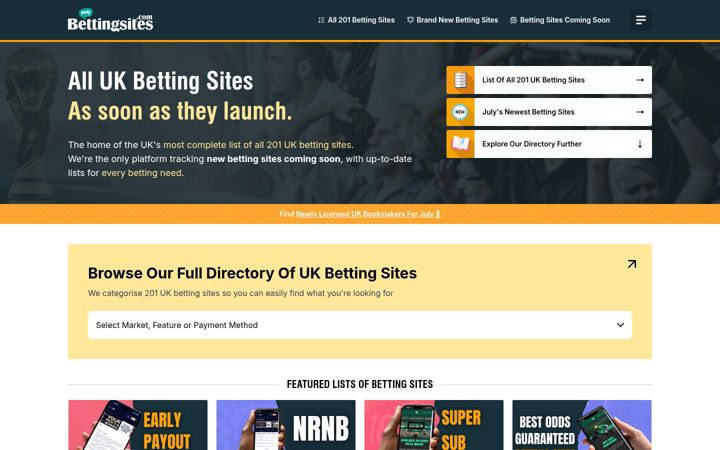 Screenshot of mybettingsites.com