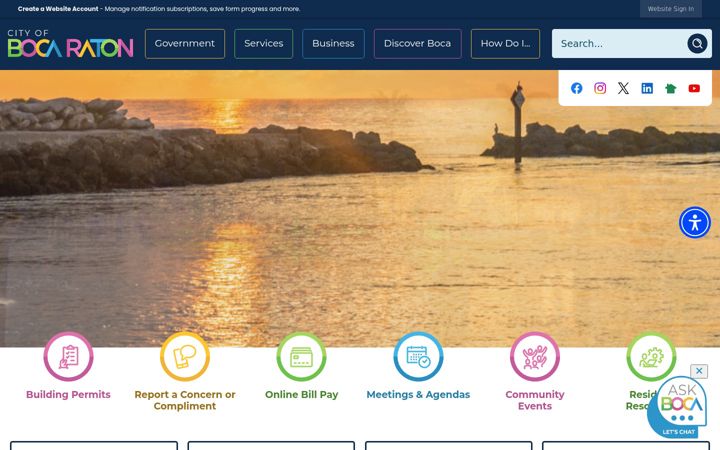 Screenshot of myboca.us