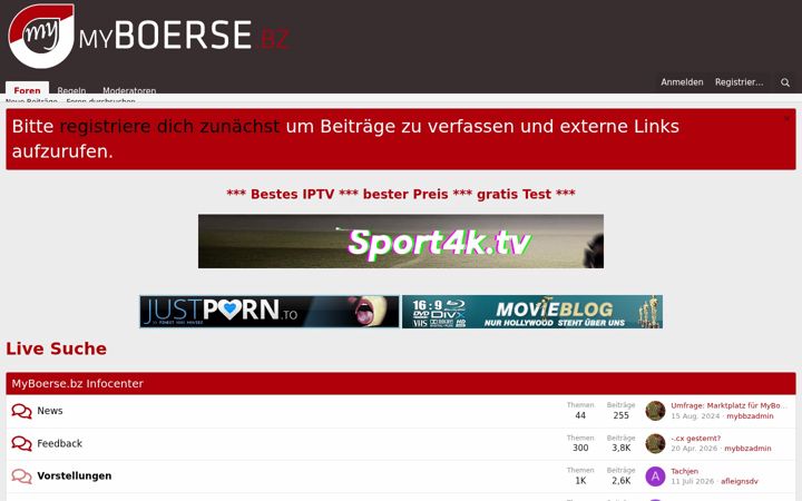 Screenshot of myboerse.bz