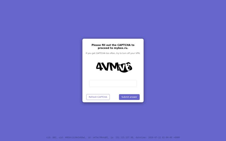 Screenshot of mybox.ru