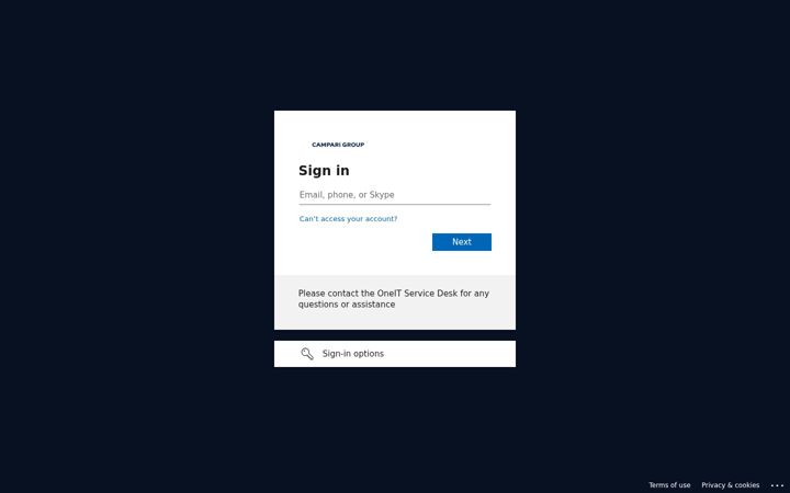Screenshot of mycampari.com