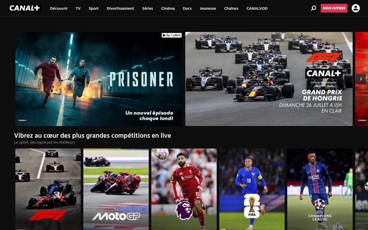 Screenshot of mycanal.fr