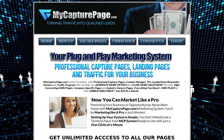 Screenshot of mycapturepage.com