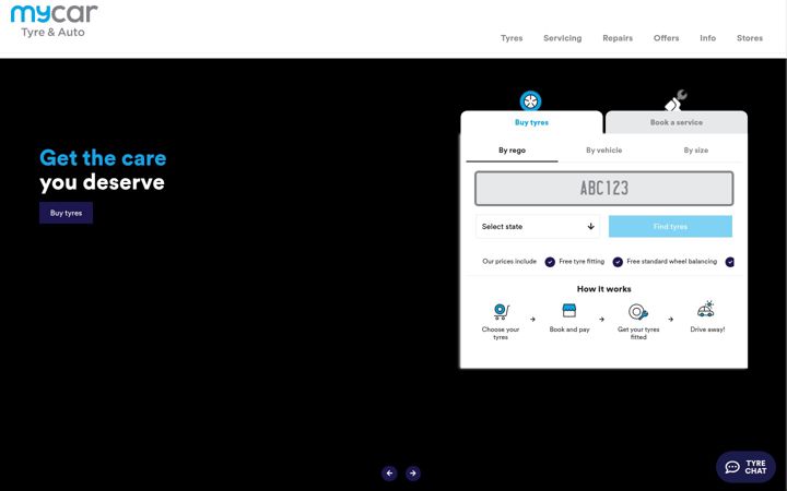 Screenshot of mycar.com.au