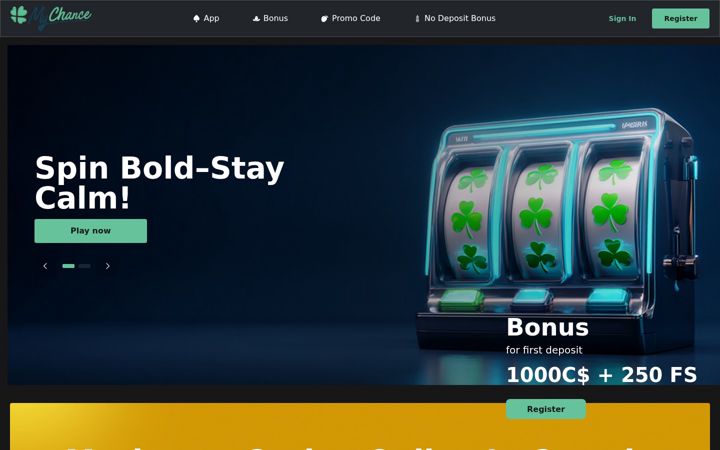 Screenshot of mychancecasino.com