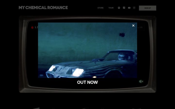 Screenshot of mychemicalromance.com