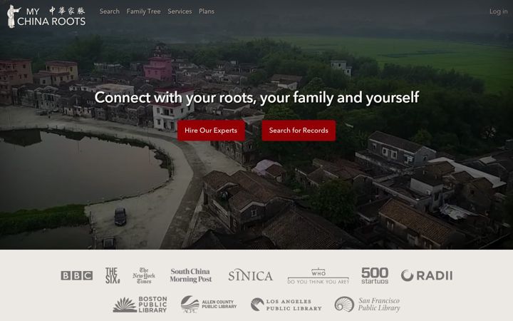 Screenshot of mychinaroots.com