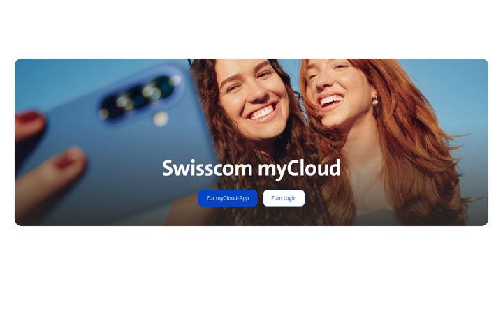 Screenshot of mycloud.ch