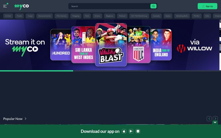 Skjermbilde av myco.io