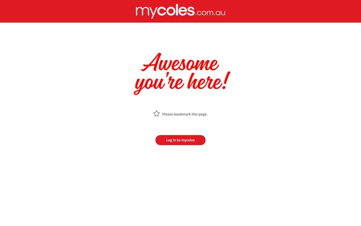 Screenshot of mycoles.com.au