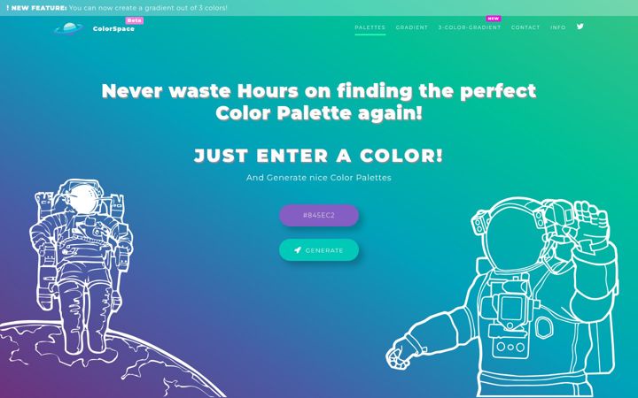 Екранна снимка на mycolor.space