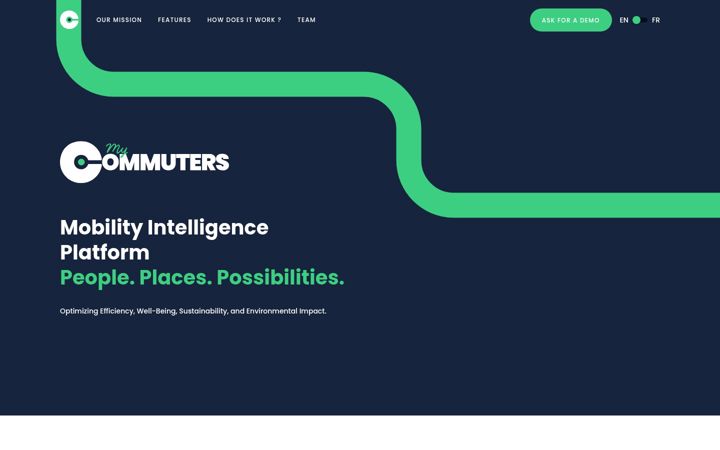 Skärmbild av mycommuters.com