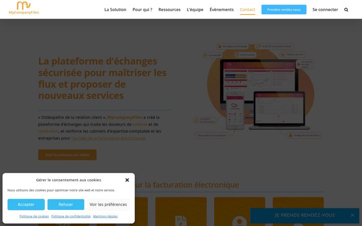 Screenshot of mycompanyfiles.fr