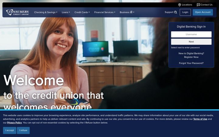 Screenshot of myconsumers.org