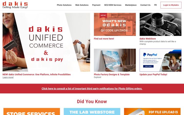 Screenshot of mydakis.com