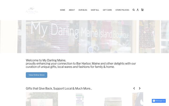 Screenshot of mydarlingmaine.com