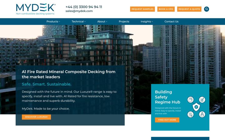 Screenshot of mydek.com