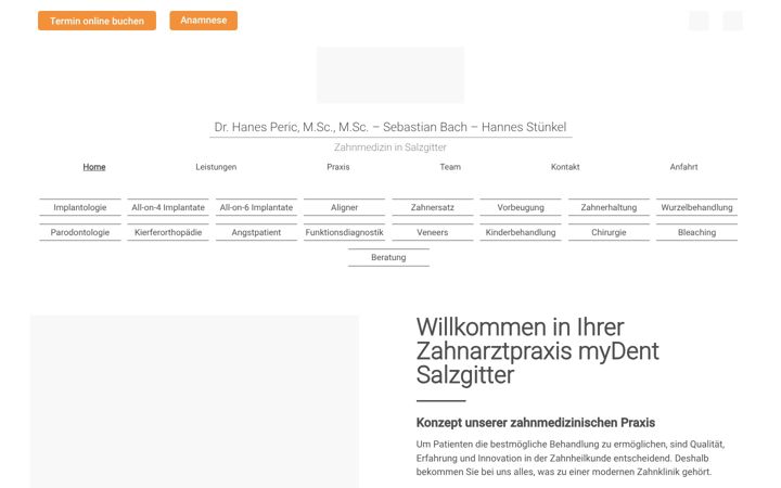 Screenshot of mydent-salzgitter.de