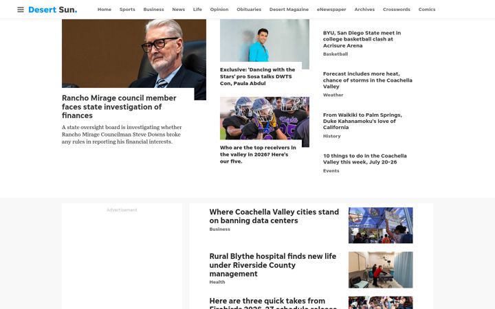 Screenshot of mydesert.com