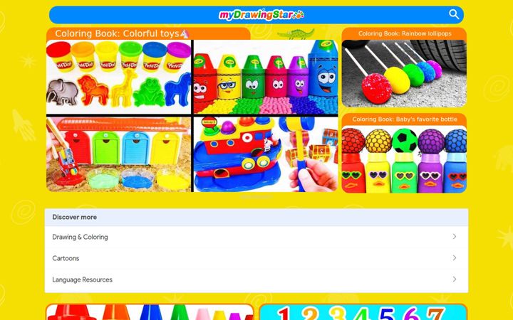 Screenshot of mydrawingstar.com