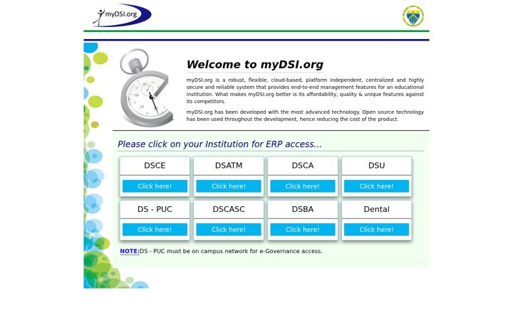 Screenshot of mydsi.org